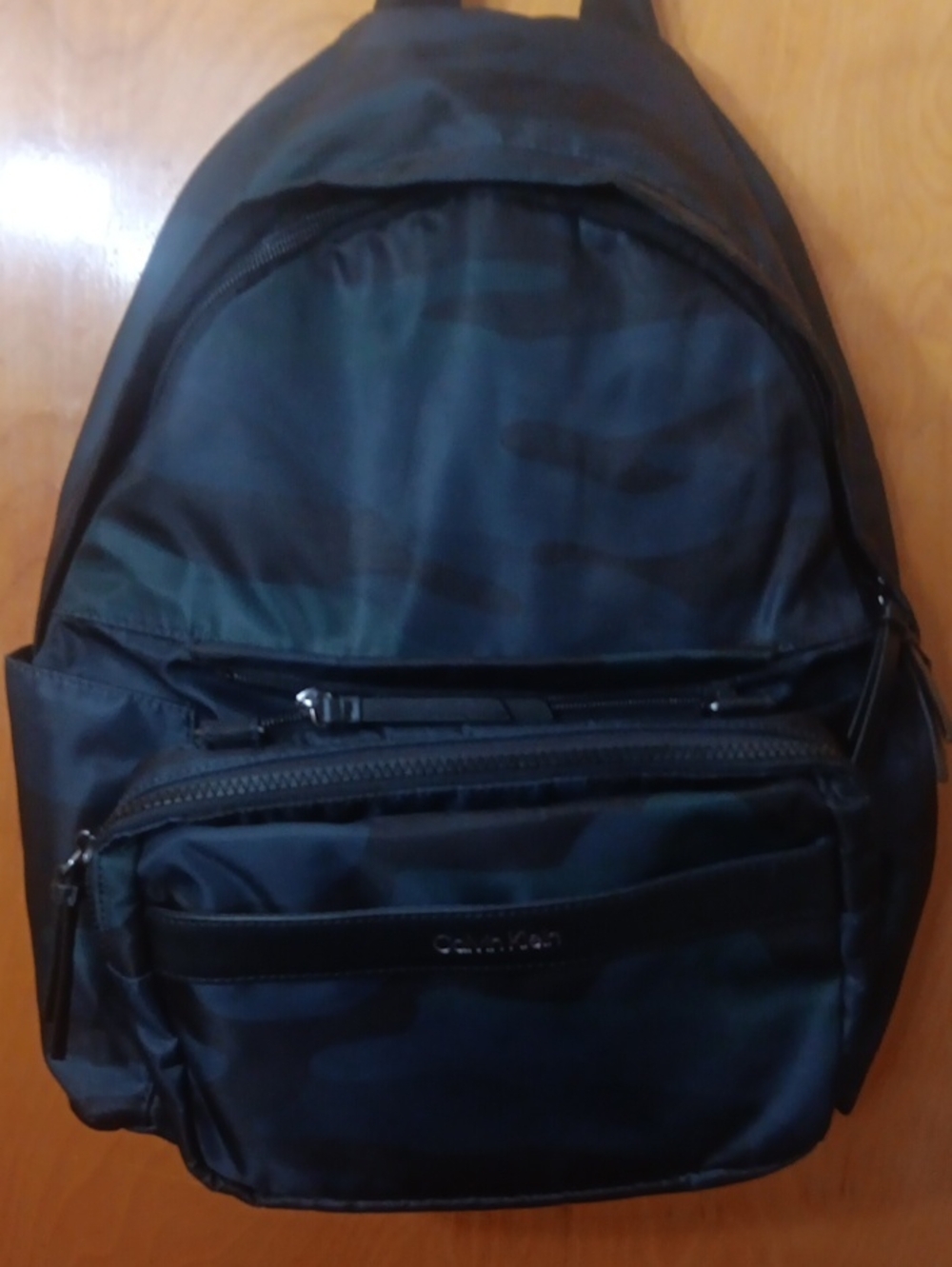 Calvin Klein Back Pack With Detachable Crossbody In Dark Bllue Green And Black